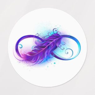Infinity with Purple Feather