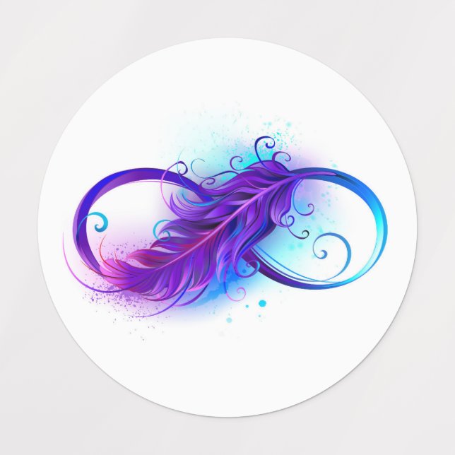Infinity with Purple Feather (Design 1)