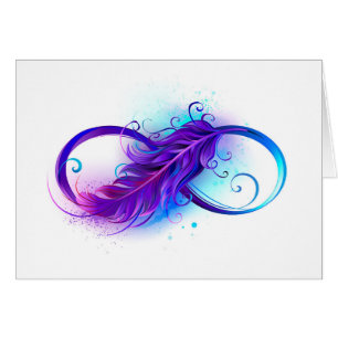 Infinity with Purple Feather
