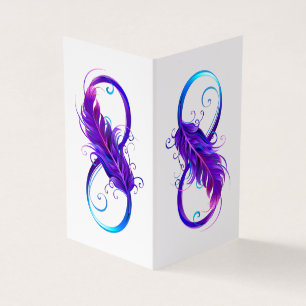 Infinity with Purple Feather