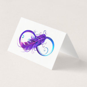 Infinity with Purple Feather