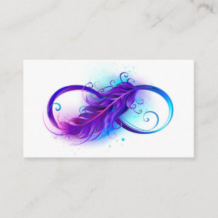 Infinity with Purple Feather Advice Card