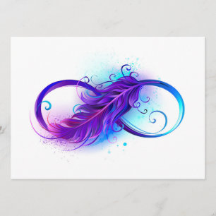 Infinity with Purple Feather Advice Card