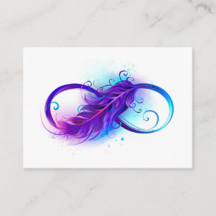 Infinity with Purple Feather Advice Card