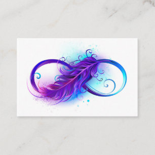 Infinity with Purple Feather Appointment Card