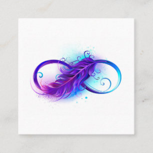Infinity with Purple Feather Appointment Card