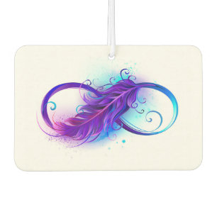 Infinity with Purple Feather Car Air Freshener