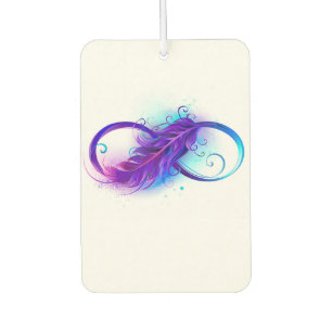 Infinity with Purple Feather Car Air Freshener