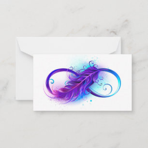 Infinity with Purple Feather Card