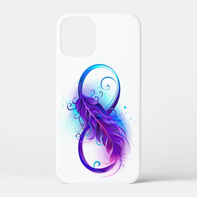 Infinity with Purple Feather Case-Mate iPhone Case (Back)