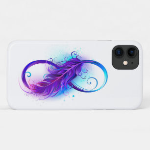 Infinity with Purple Feather Case-Mate iPhone Case