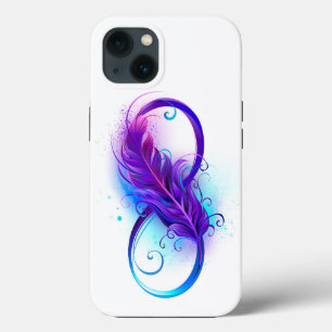Infinity with Purple Feather iPhone 13 Case