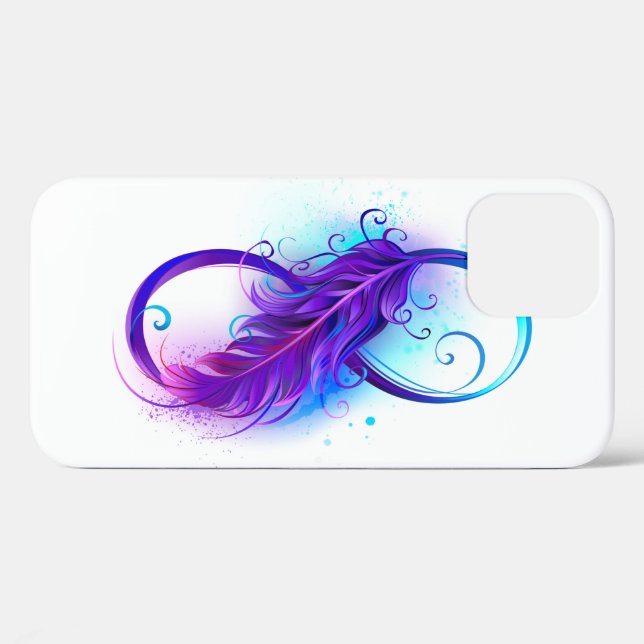 Infinity with Purple Feather Case-Mate iPhone Case (Back (Horizontal))