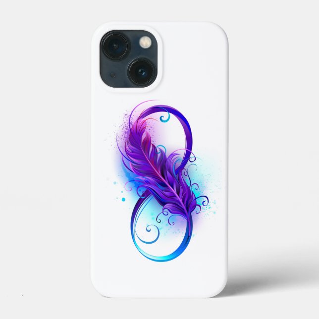 Infinity with Purple Feather Case-Mate iPhone Case (Back)