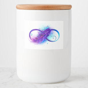 Infinity with Purple Feather Food Label