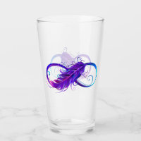 Infinity with Purple Feather