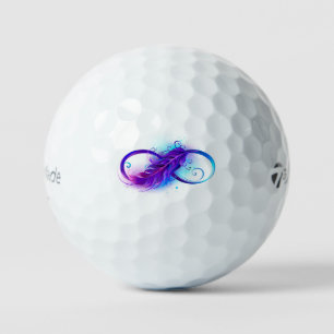 Infinity with Purple Feather Golf Balls