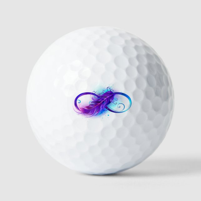 Infinity with Purple Feather Golf Balls (Front)