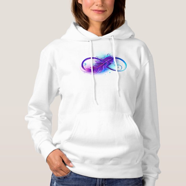 Infinity with Purple Feather Hoodie (Front)
