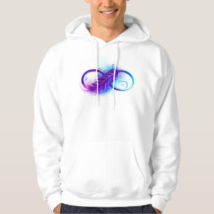Infinity with Purple Feather Hoodie