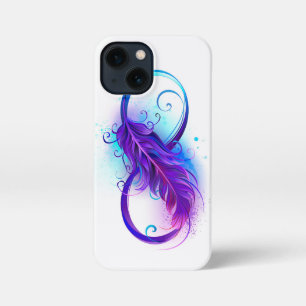 Infinity with Purple Feather iPhone 13 Mini Case