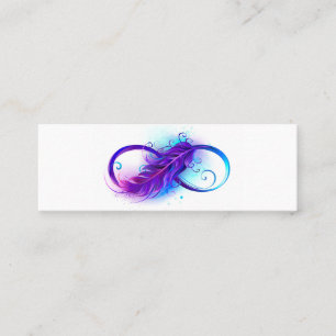 Infinity with Purple Feather Loyalty Card