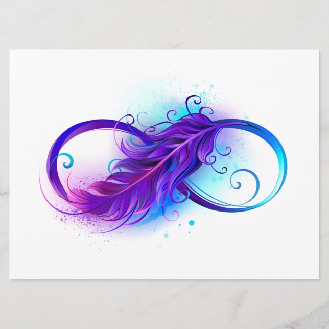 Infinity with Purple Feather Menu (Front)