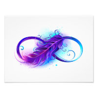 Infinity with Purple Feather