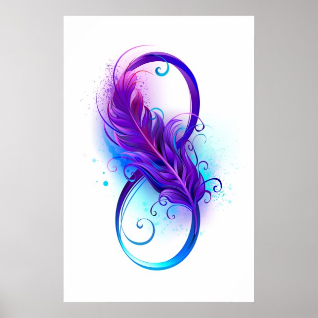 Infinity with Purple Feather Poster (Front)