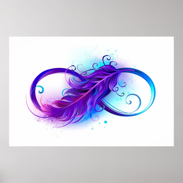 Infinity with Purple Feather Poster (Front)