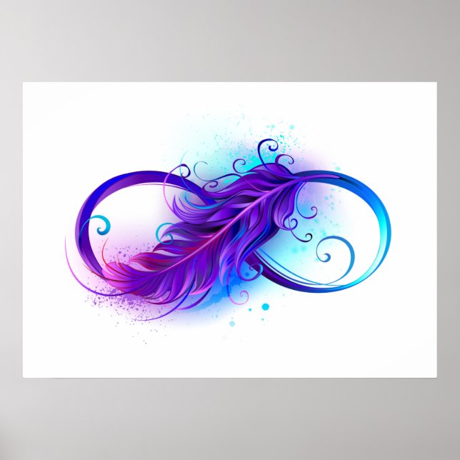 Infinity with Purple Feather Poster (Front)