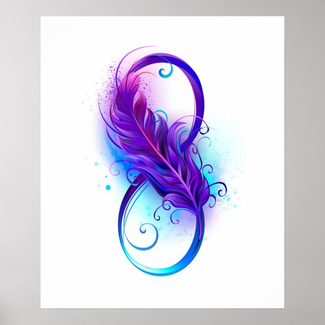 Infinity with Purple Feather Poster (Front)