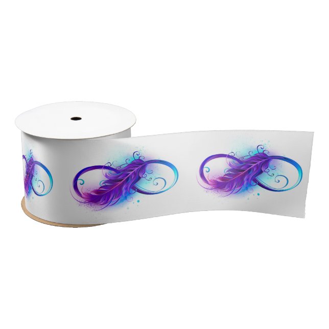 Infinity with Purple Feather Satin Ribbon (Spool)