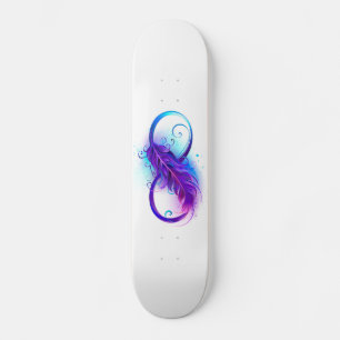 Infinity with Purple Feather Skateboard