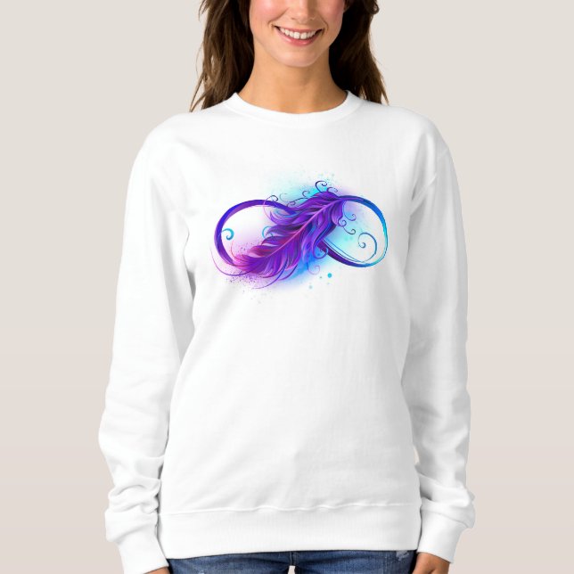 Infinity with Purple Feather Sweatshirt (Front)
