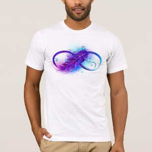Infinity with Purple Feather T-Shirt