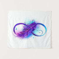 Infinity with Purple Feather