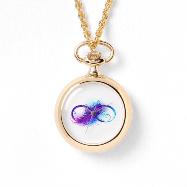 Infinity with Purple Feather Watch (Front)