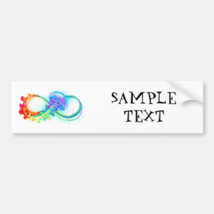 Infinity with Rainbow Jellyfish Bumper Sticker