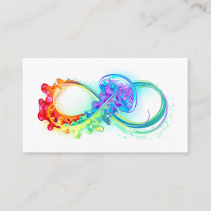 Infinity with Rainbow Jellyfish Calling Card