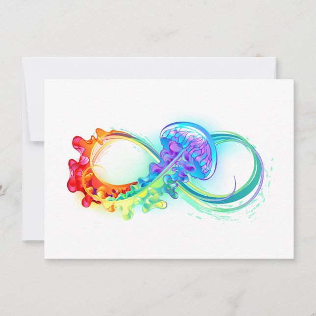 Infinity with Rainbow Jellyfish Card (Front)