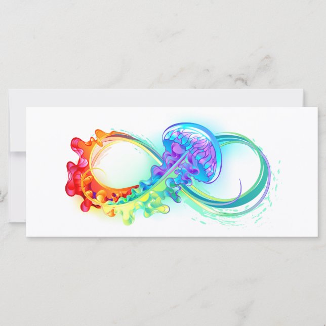 Infinity with Rainbow Jellyfish Card (Front)