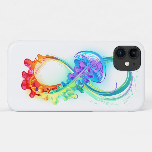 Infinity with Rainbow Jellyfish Case-Mate iPhone Case (Back (Horizontal))