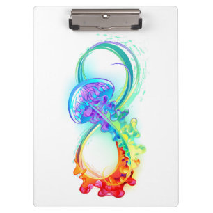 Infinity with Rainbow Jellyfish Clipboard