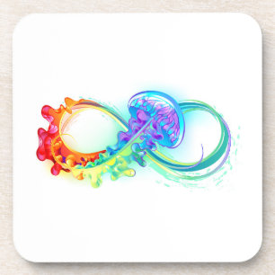 Infinity with Rainbow Jellyfish Coaster