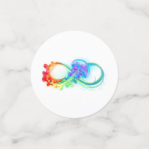 Infinity with Rainbow Jellyfish Confetti