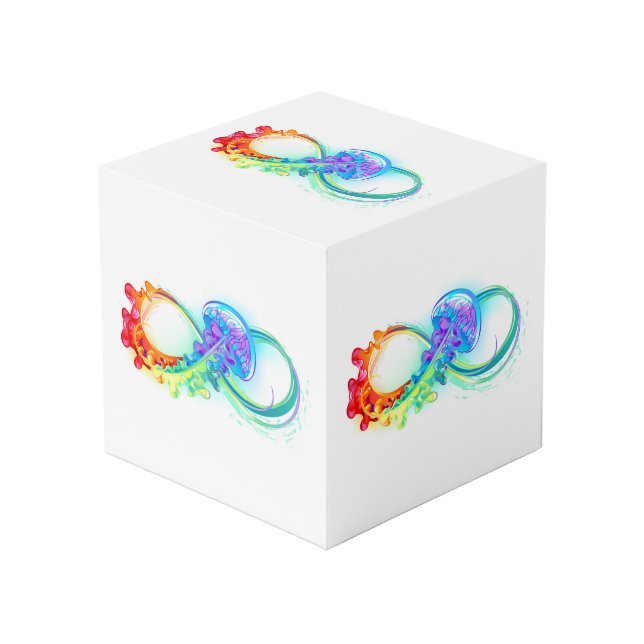 Infinity with Rainbow Jellyfish Cube (Front Angled)