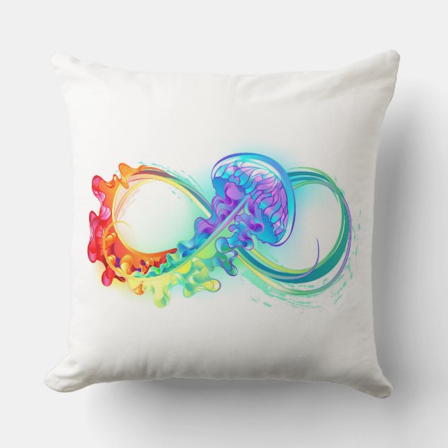 Infinity with Rainbow Jellyfish Cushion (Front)