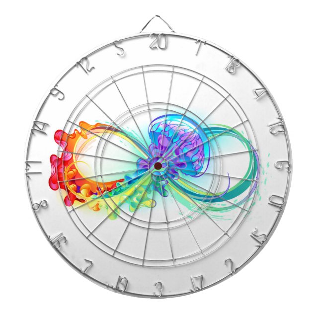 Infinity with Rainbow Jellyfish Dartboard (Front)