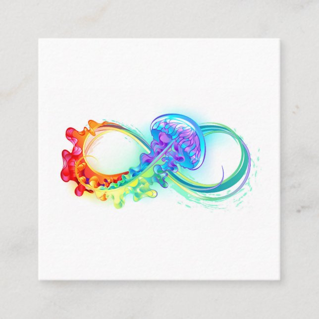 Infinity with Rainbow Jellyfish Discount Card (Front)
